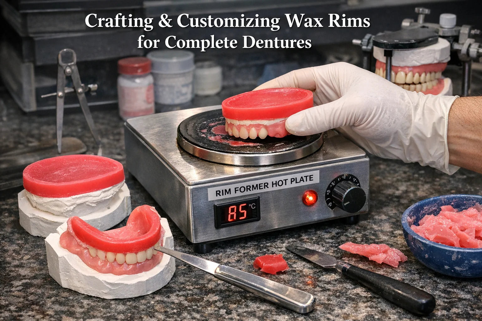 Wax Rims for Complete Dentures: Crafting & Customization with Rim Former Hot Plate